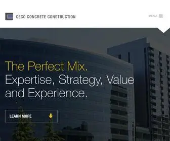 Cecoconcrete.com(Ceco Concrete Construction) Screenshot