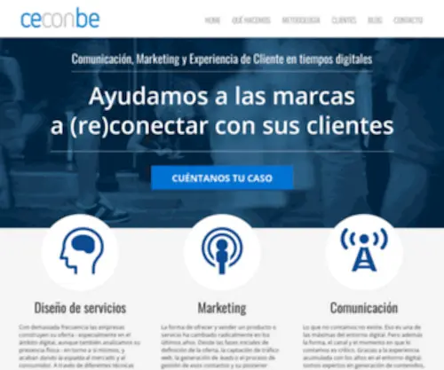Ceconbe.es(Somos expertos en ayudar a las marcas a recuperar el contacto con sus clientes y a (re)) Screenshot