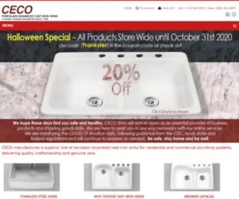 Cecosinks.com(Cast Iron Sinks) Screenshot