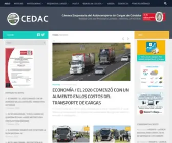 Cedac.com.ar(Cámara Empresaria del Autotransporte de Cargas de Córdoba) Screenshot