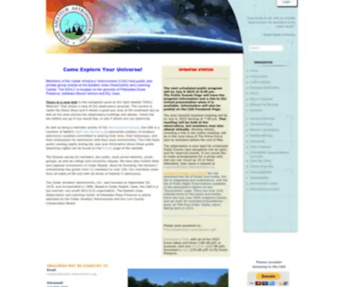 Cedar-Astronomers.org(Cedar Amateur Astronomers) Screenshot