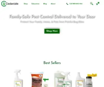 Cedarcide.com(Protect Your Family and Pets from Bugs and Harsh Chemicals) Screenshot