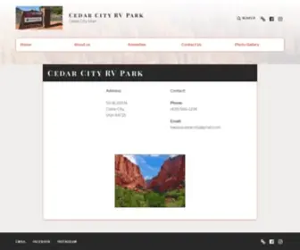 CedarcityrvPark.com(Cedar City) Screenshot