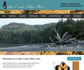 Cedarcoastfibrearts.com(Hand Woven Textile Art) Screenshot