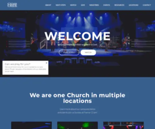 Cedarcreekchurch.net(We are one church in many locations. Our mission as a church) Screenshot