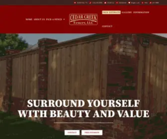 Cedarcreekfences.com(Fence Installation Company) Screenshot