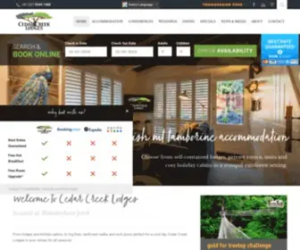 Cedarcreeklodges.com.au(Accommodation, Weddings & Conferences Mt Tamborine) Screenshot