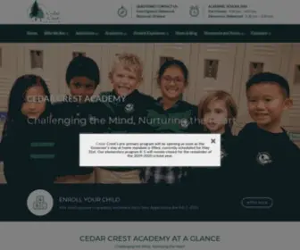 Cedarcrestacademy.org(Eastside private school offering preschool) Screenshot