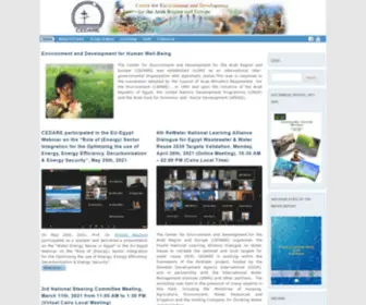Cedare.int(Centre for Environment and Development for the Arab Region and Europe) Screenshot
