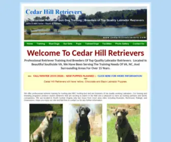 Cedarhillretrievers.com(Professional Labrador Training & Breeding in Southside Virginia & North Carolina) Screenshot