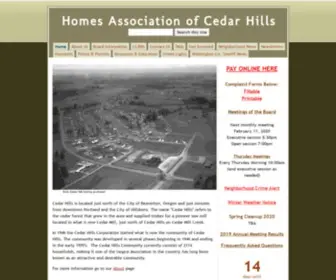 Cedarhillshoa.org(Homes Association of Cedar Hills) Screenshot