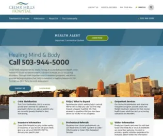 Cedarhillshospital.com(Psychiatrist Beaverton OR) Screenshot