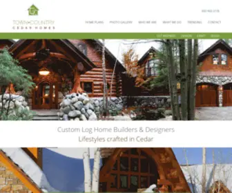 Cedarhomes.com(Custom log homes) Screenshot