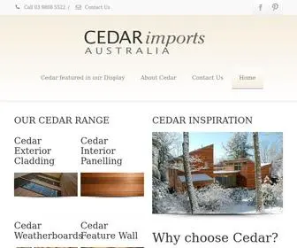 Cedarimports.com.au(Western Red Cedar) Screenshot