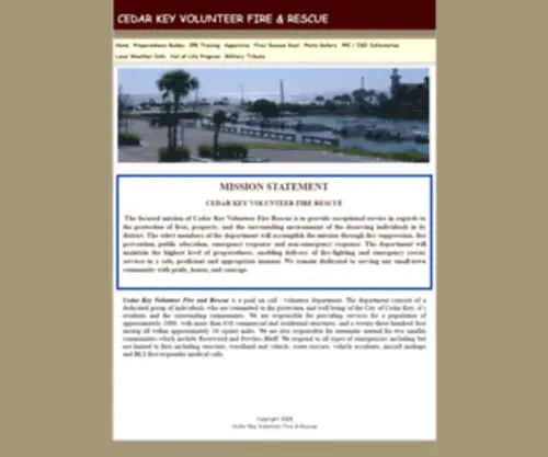 Cedarkeyfire.org(CEDAR KEY VOLUNTEER FIRE & RESCUE) Screenshot