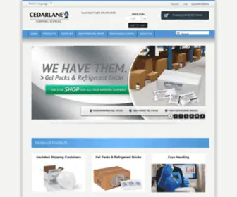 Cedarlaneshippingsupplies.ca(Storage and Shipping Engineered Climate Control Products) Screenshot