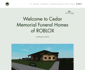 Cedarmemorialroblox.com(Cedar Memorial of ROBLOX) Screenshot