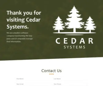 Cedarpestsoftware.com(Cedar Systems) Screenshot