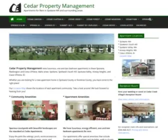 CedarpropertymGmt.com(Apartments for Rent in Spokane WA and surrounding areas) Screenshot