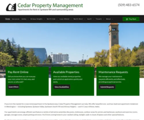 CedarpropertymGmt.net(Rent a beautiful apartment with Cedar Property Management) Screenshot
