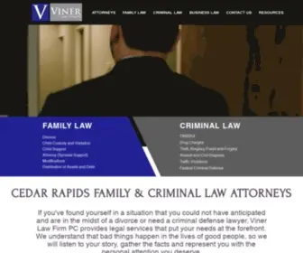 Cedarrapidslaw.com(Viner Law Firm PC) Screenshot