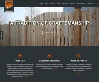 Cedarrustic.com(Cedar Rustic Fence Co) Screenshot