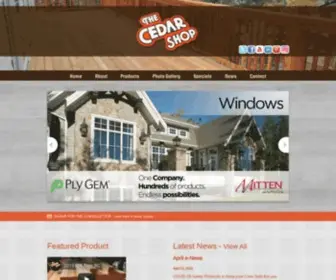 Cedarshop.com(Cedar Products & Construction Packages) Screenshot