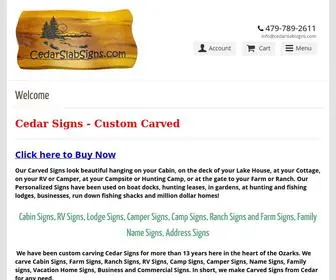 Cedarslabsigns.com(Custom Cedar Signs) Screenshot