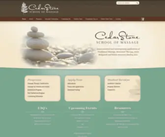 Cedarstoneschoolofmassage.com(Cedar Stone School of Massage) Screenshot