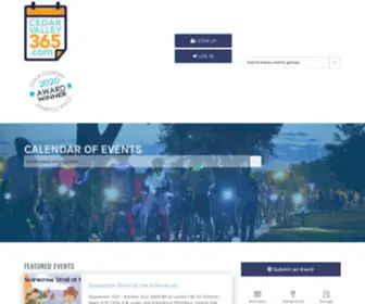 Cedarvalley365.com(Events & Things to Do in Cedar Falls/Waterloo Iowa) Screenshot