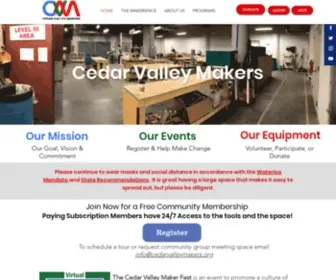 Cedarvalleymakers.org(Makerspace) Screenshot