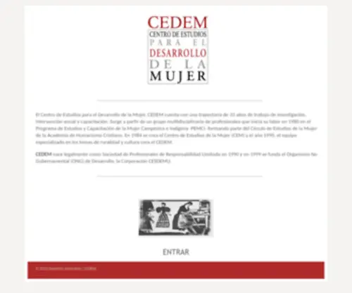 Cedem.cl(CEDEM Centro de Estudios de la Mujer) Screenshot