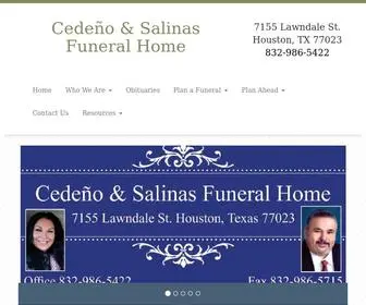 Cedenoandsalinasfuneralhome.com(Cedeño & Salinas Funeral Home) Screenshot