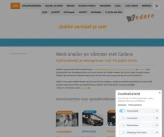 Cedere.nl(Specialist in spraakherkenning en digitaal dicteren) Screenshot