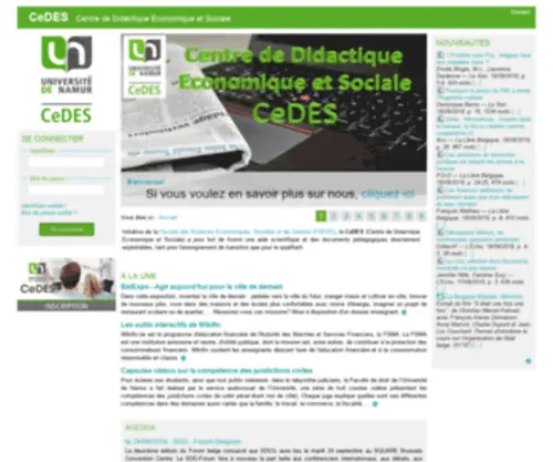 Cedes.be(Site du CeDES) Screenshot