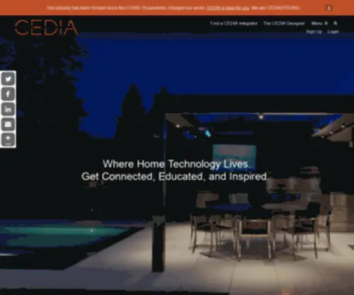 Cedia.com(Custom Electronic Design & Installation Association) Screenshot