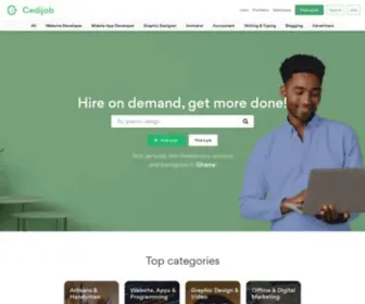 Cedijob.com(Freelance, Artisans & Handymen Services Marketplace for Businesses in Ghana) Screenshot