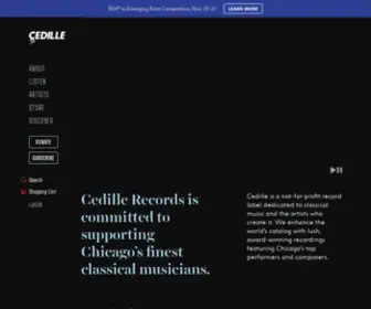 Cedillerecords.org(Cedille Records) Screenshot