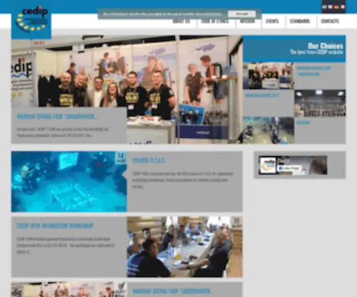 Cedip.org(European Committee of Professional Diving Instructors) Screenshot