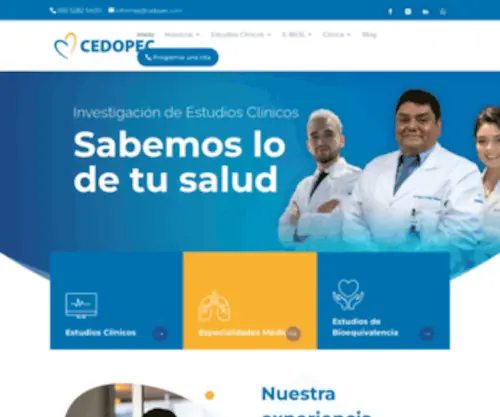 Cedopec.com(Investigación de Estudios Clínicos) Screenshot