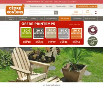 Cedreetrondins.com(Mobilier Ecologique en Bois de Cèdre Blanc) Screenshot