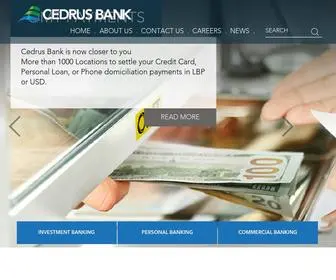 Cedrusbank.com(Banks in Lebanon) Screenshot