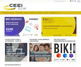 Ceei-Elche.com(Centro Europeo de Empresas Innovadoras de Elche) Screenshot