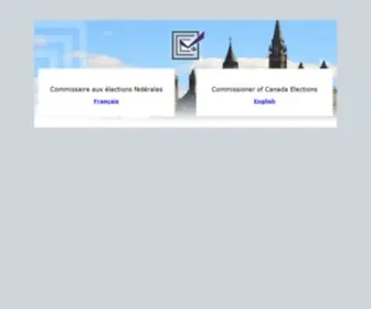 Cef-CCE.ca(Commissaire aux élections fédérales) Screenshot