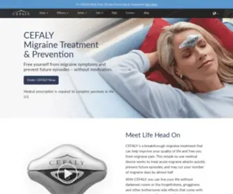 Cefaly.us(#1 FDA Cleared Drug Free Migraine Treatment & Prevention Device) Screenshot