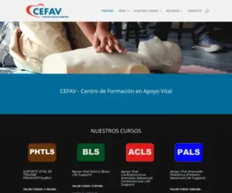 Cefav.cl(Centro Formación en Apoyo Vital) Screenshot