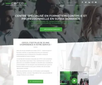 Cefco.ch(Formations professionnelles en cours d’emploi) Screenshot