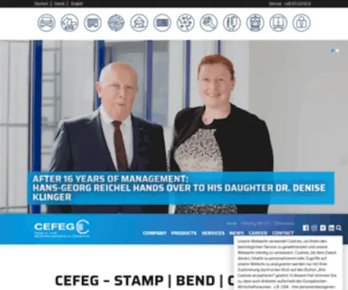 Cefeg.de(Willkommen auf der Seite der CEFEG GmbH Chemnitz) Screenshot