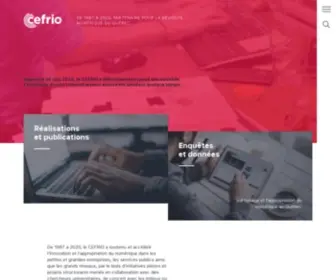 Cefrio.qc.ca(L'expérience du numérique) Screenshot