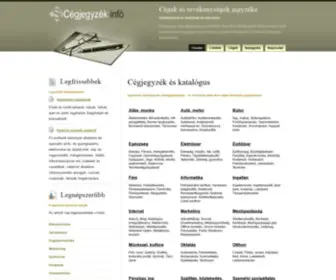 Cegjegyzek.info(Cégjegyzék) Screenshot
